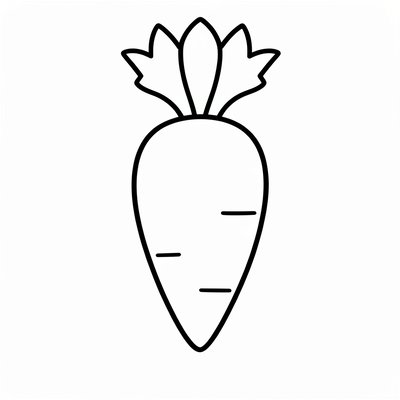 Kontur marchewki — szablon do wydruku