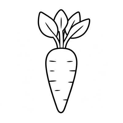 Kolorowanka: duża marchewka