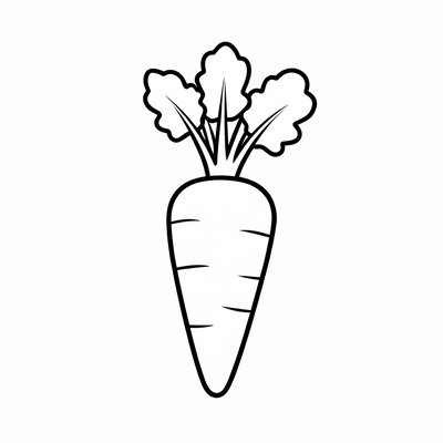 Kolorowanka: duża marchewka