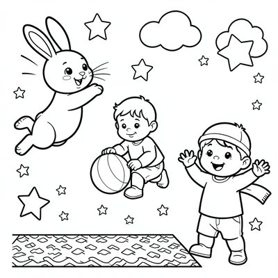 Kolorowanka: Mały Olimpijczyk — prosta