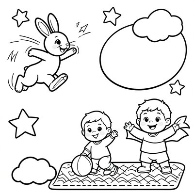 Kolorowanka: Mały Olimpijczyk — prosta