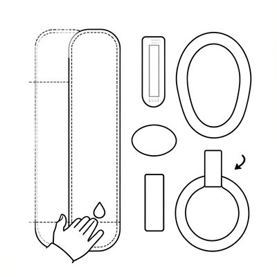 Szablon do wycięcia — elementy do sklejania