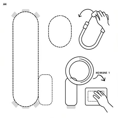 Szablon do wycięcia — elementy do sklejania