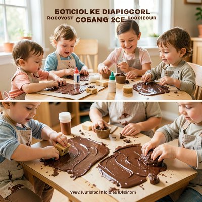 Plakat / baner: Dzień Czekolady — scena z zajęć