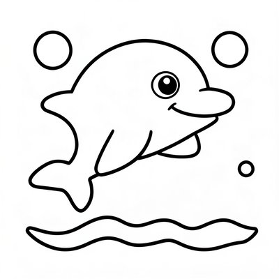 Strona do kolorowania – delfin