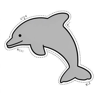 Szablon delfina – wycięcie