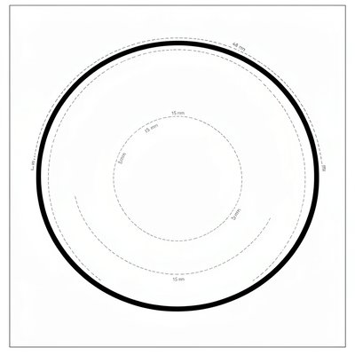 Szablon talerzyka / obrys planety (A3)