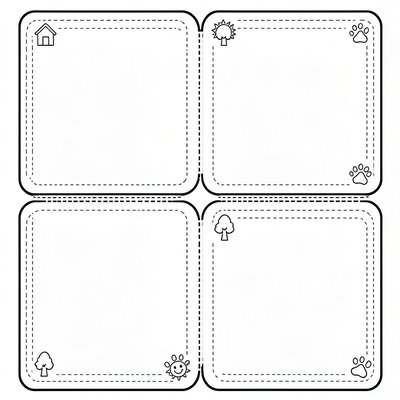 Szablon książeczki A4 do złożenia