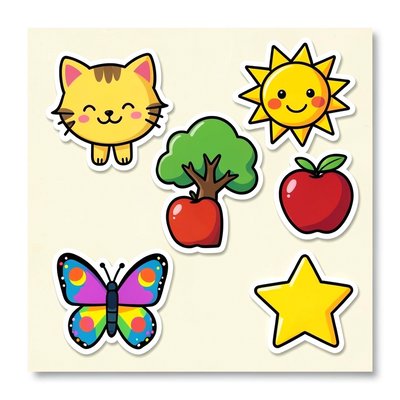 Arkusz naklejek — duże obrazki