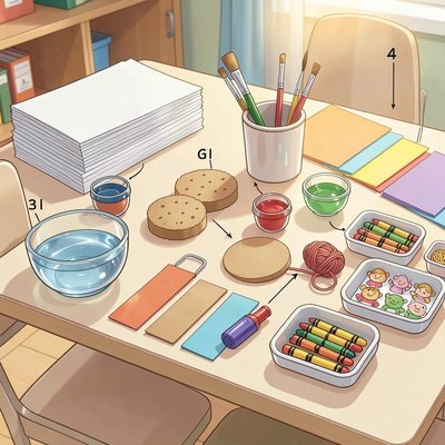 Instrukcja stanowiska plastycznego — wizualna pomoc