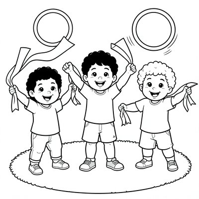 Kolorowanka: Tańczące chusty