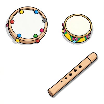 Szablony obrazków instrumentów