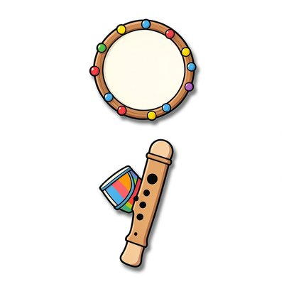 Szablony obrazków instrumentów