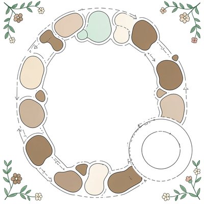 Szablon trasy spaceru konika (naklejki na podłogę)