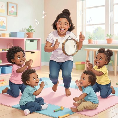 Ilustracja: Muzyczne buzie — rozgrzewka