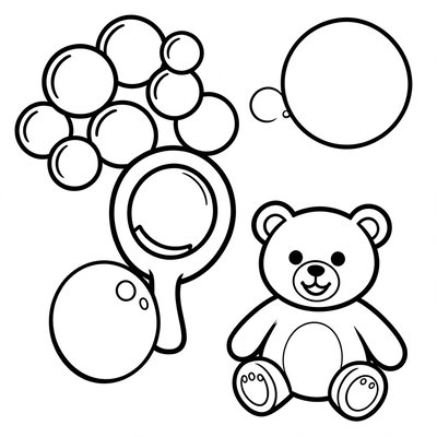 Kolorowanka: Uśmiech i bańki