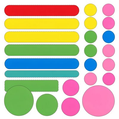 Szablon do druku — duże paski i kółka