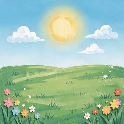 Tło panoramiczne — duża kolorowa łąka