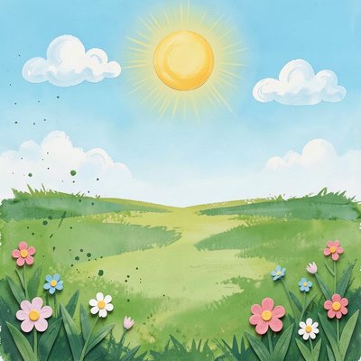 Tło panoramiczne — duża kolorowa łąka