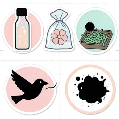 Arkusz ikon stacji — naklejki / oznaczenia