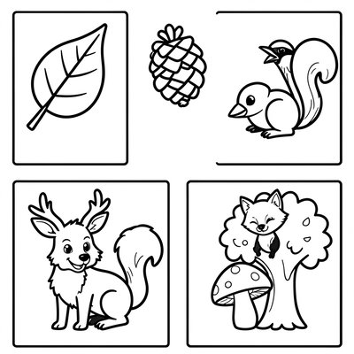 Kolorowanki — Leśne słówka