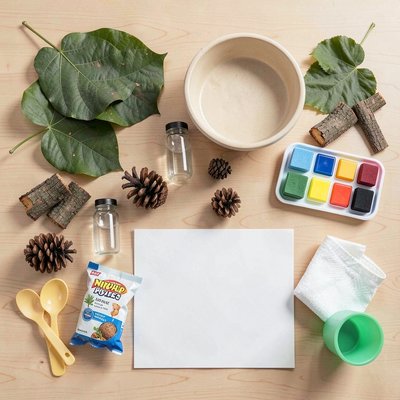 Flat lay — wszystkie materiały