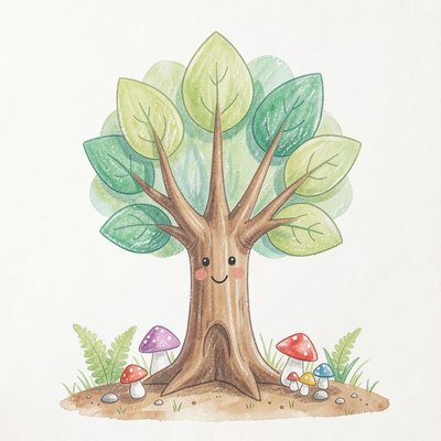 Ilustracja drzewa do powitania