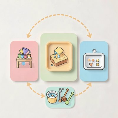 Plakat: rozkład stacji (top-down)