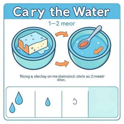 Szablon gry 'Przenosimy wodę' — instrukcja i plansza
