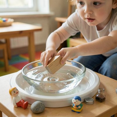 Ilustracja: Eksperyment 'Tonę czy pływam?'