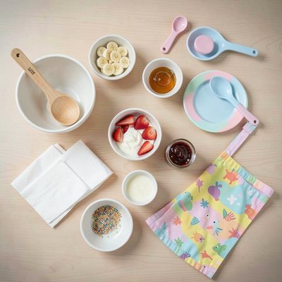 Zdjęcie przygotowania stanowisk (flatlay)