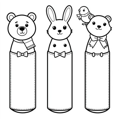 Szablony kukiełek na palec