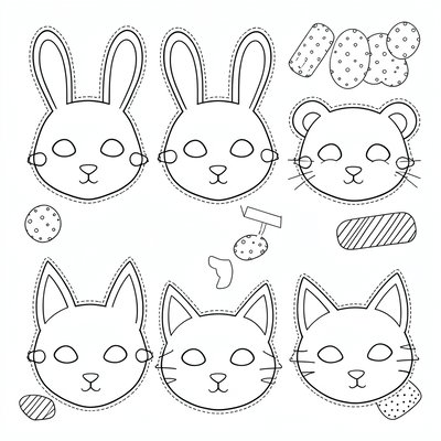 Szablony papierowych masek (print)