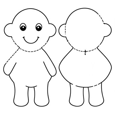 Szablon pacynki ręcznej (krok po kroku)