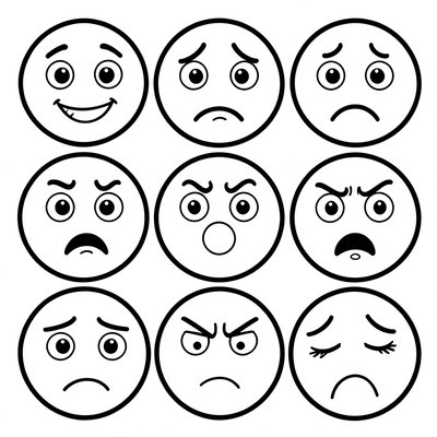 Kolorowanka: Emocje