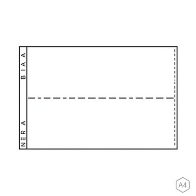 Szablon A4: Podział na górę i dół (biało-czerwony)