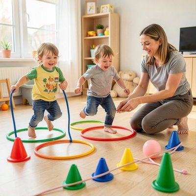 Ilustracja: Klaunowy tor przeszkód