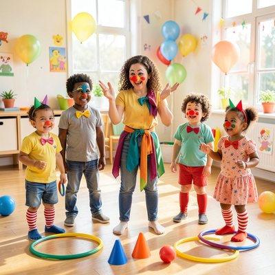 Okładka: Dzień Klauna — Ruchowe zabawy cyrkowe