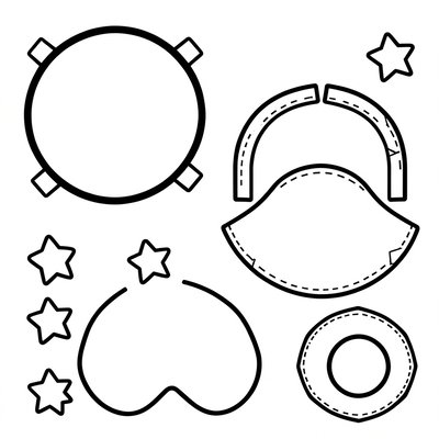 Szablon: Papierowy nos klauna i opaska