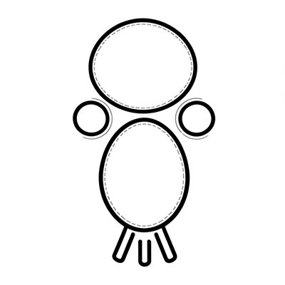 Szablony do wycinania (kółka, owale, uszka, ogonek)