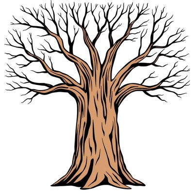 Pień drzewa — szablon do plakatu