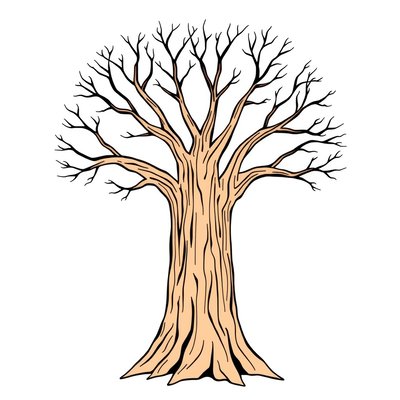 Pień drzewa — szablon do plakatu