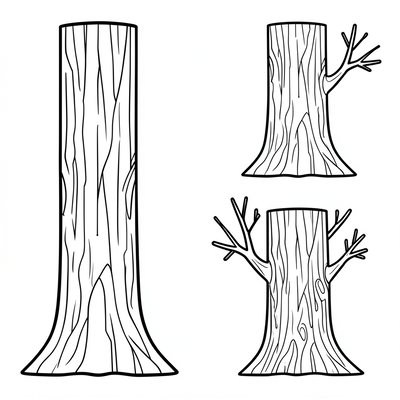 Szablon pnia drzewa (do wydruku)