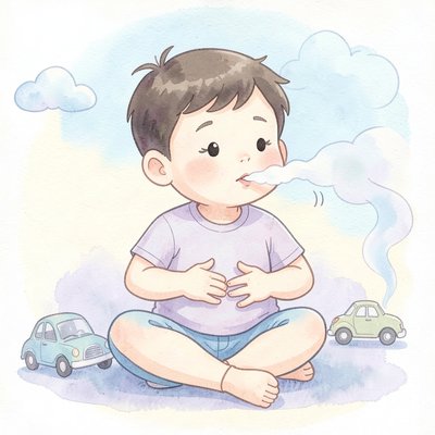 Ilustracja ćwiczenia uspokajającego 'oddech kierowcy'