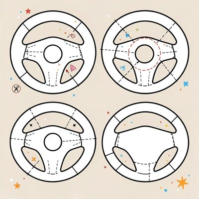 Szablon kartonowej kierownicy - do wydruku