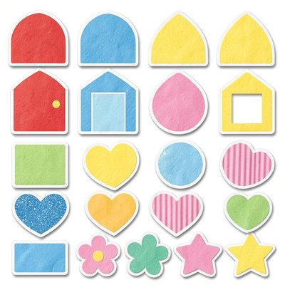 Arkusz elementów do dekoracji (duże kształty)