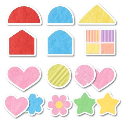 Arkusz elementów do dekoracji (duże kształty)