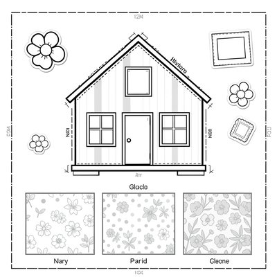 Szablon domku do wycięcia