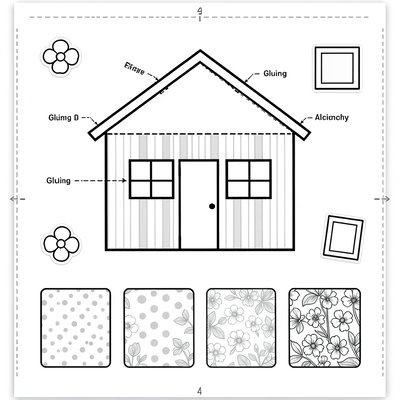 Szablon domku do wycięcia