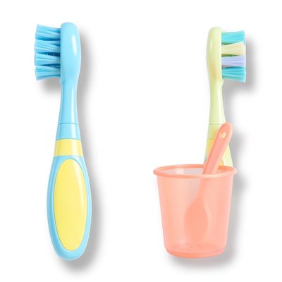 Rekwizyty: szczoteczka i kubeczek